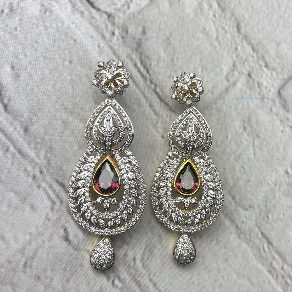 Indian Large Earring With Wooden Gift Jewelry Box - Picture 3 of 4